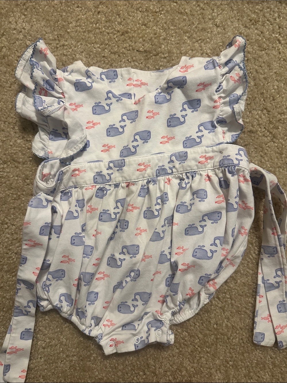 Shrimp & Grits whale romper